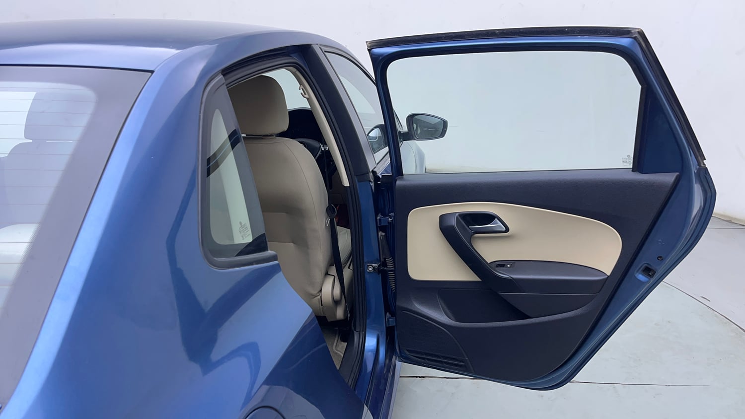 Used 2016 Volkswagen Ameo Highline1.2L (P) Petrol Manual interior RIGHT REAR DOOR OPEN VIEW