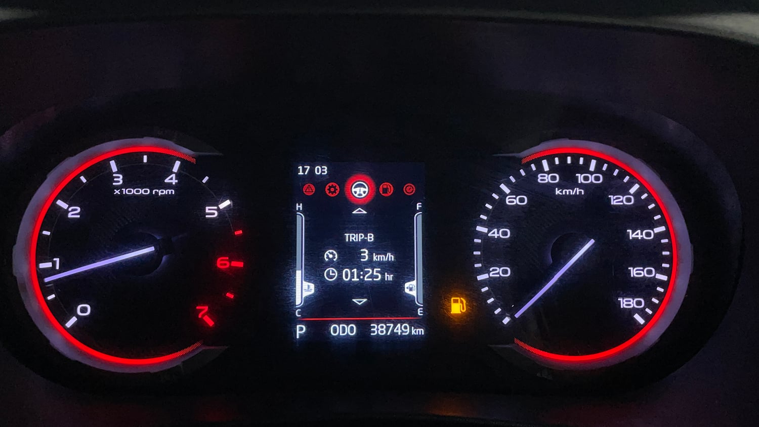 Used 2021 mahindra Thar LX Hard Top Petrol AT 4WD Petrol Automatic interior CLUSTERMETER VIEW