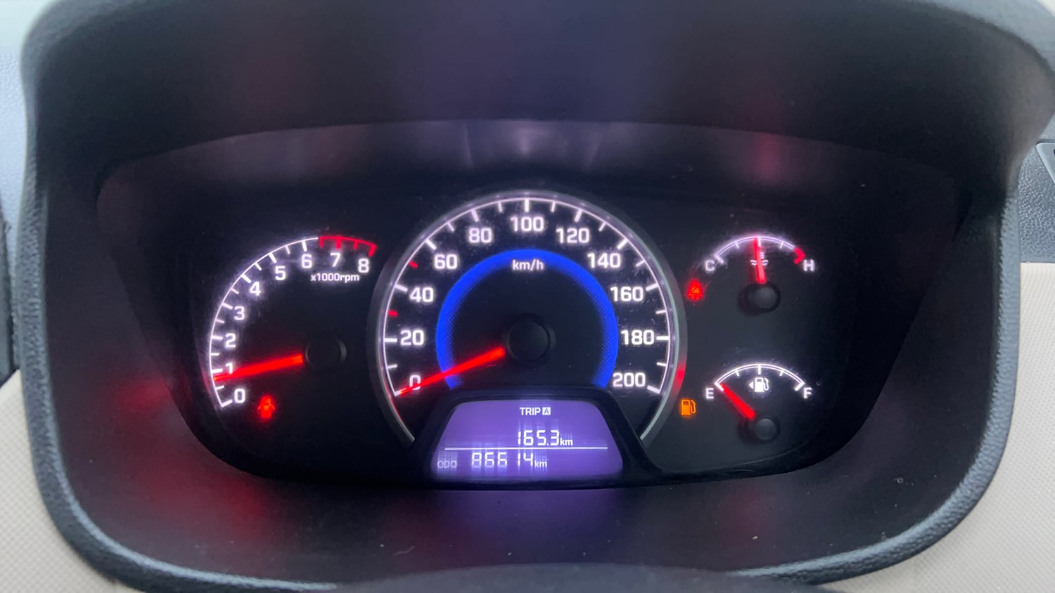 Used 2016 Hyundai Grand i10 Sportz 1.2 Kappa VTVT Petrol Manual interior CLUSTERMETER VIEW