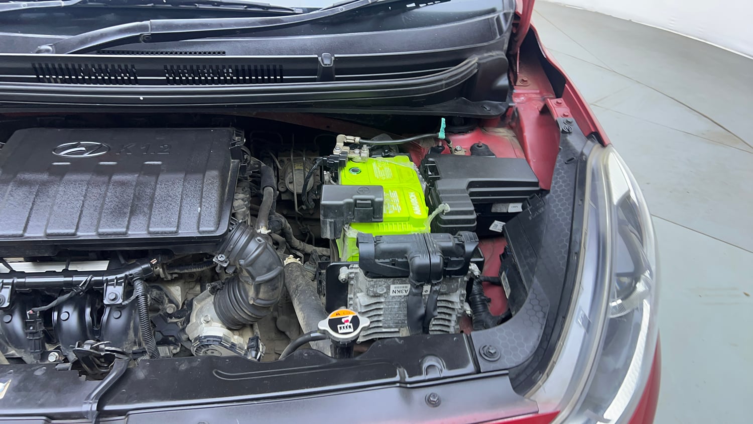 Used 2021 Hyundai Aura SX Plus 1.2 AMT Petrol Petrol Automatic engine ENGINE LEFT SIDE VIEW