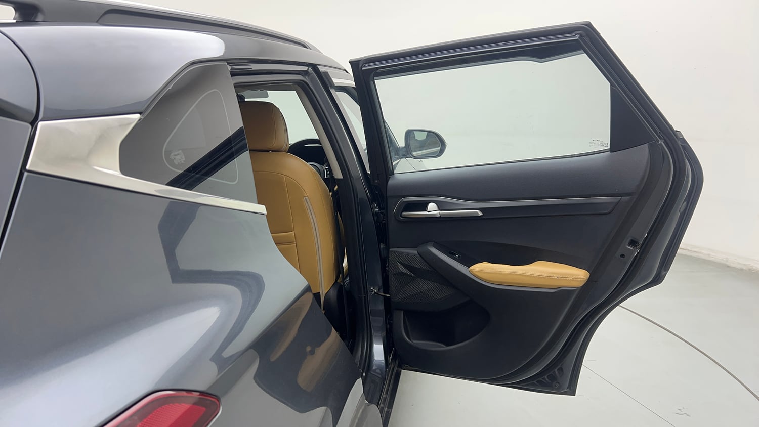Used 2023 Kia Seltos HTK 1.5 Petrol Manual interior RIGHT REAR DOOR OPEN VIEW
