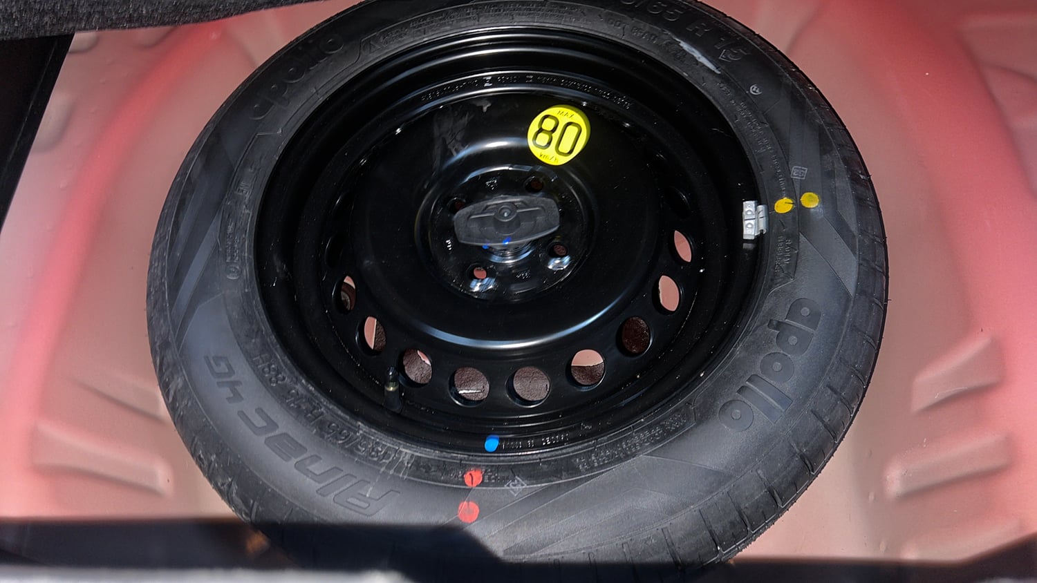 Used 2024 Maruti Suzuki Baleno Alpha AGS Petrol Automatic tyres SPARE TYRE VIEW