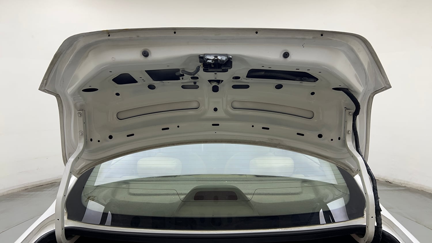 Used 2013 Nissan Sunny XL Petrol Manual interior DICKY DOOR OPEN VIEW