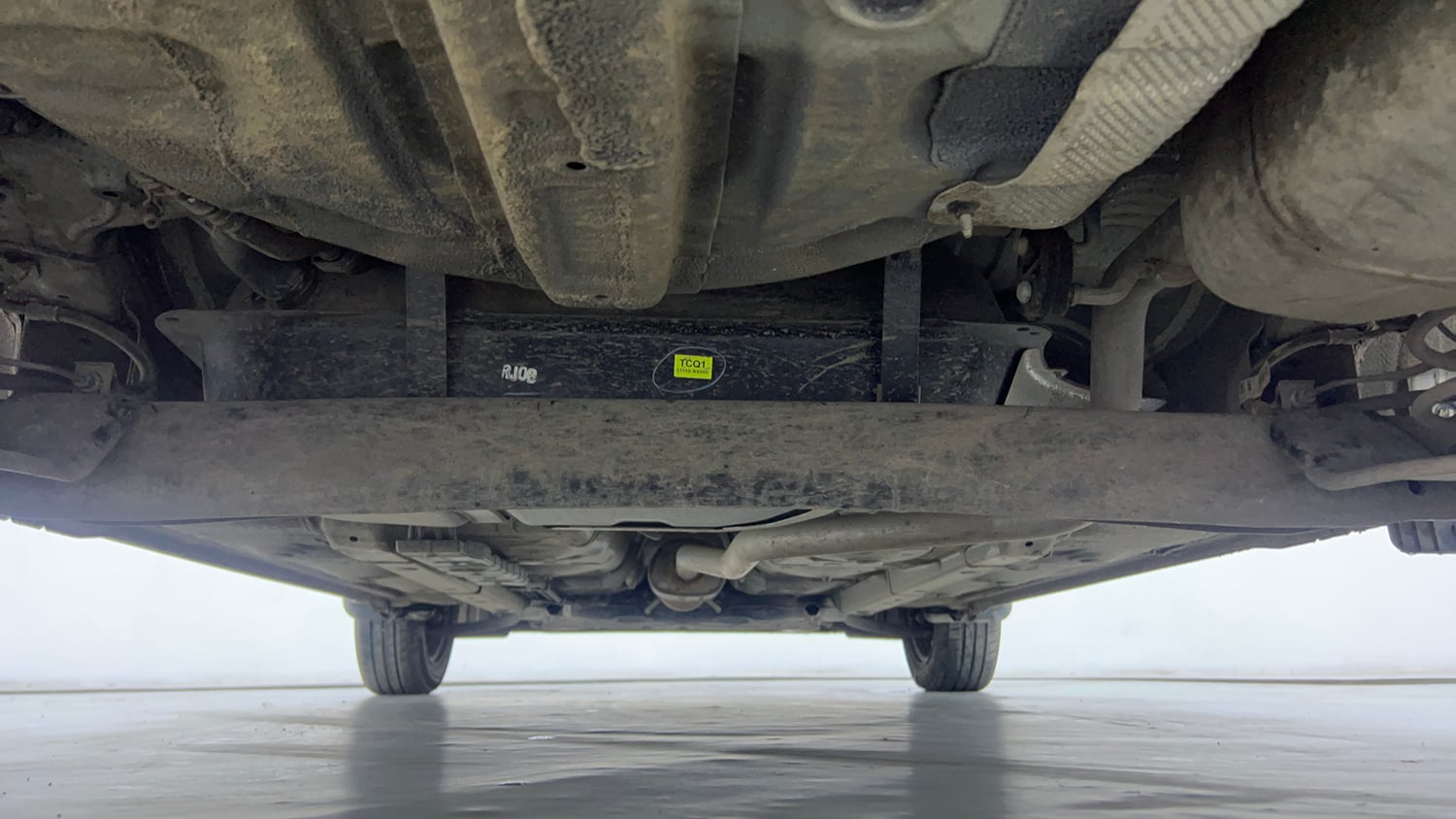 Used 2022 Hyundai Grand i10 Nios Magna AMT 1.2 Kappa VTVT Petrol Automatic extra REAR UNDERBODY VIEW (TAKEN FROM REAR)