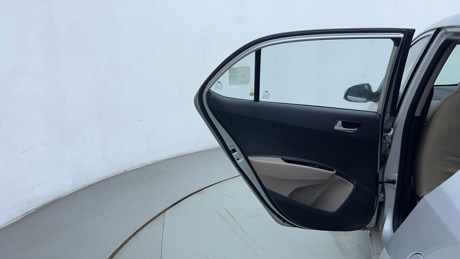 Used 2015 Hyundai Xcent S 1.2 Petrol Manual interior LEFT REAR DOOR OPEN VIEW