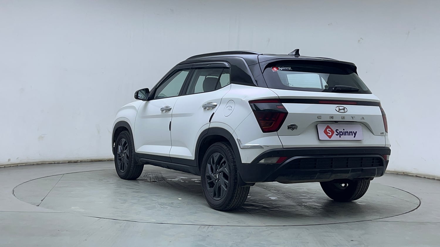 Used 2022 Hyundai Creta SX (O) 1.5 Petrol IVT Knight Petrol Automatic exterior LEFT REAR CORNER VIEW