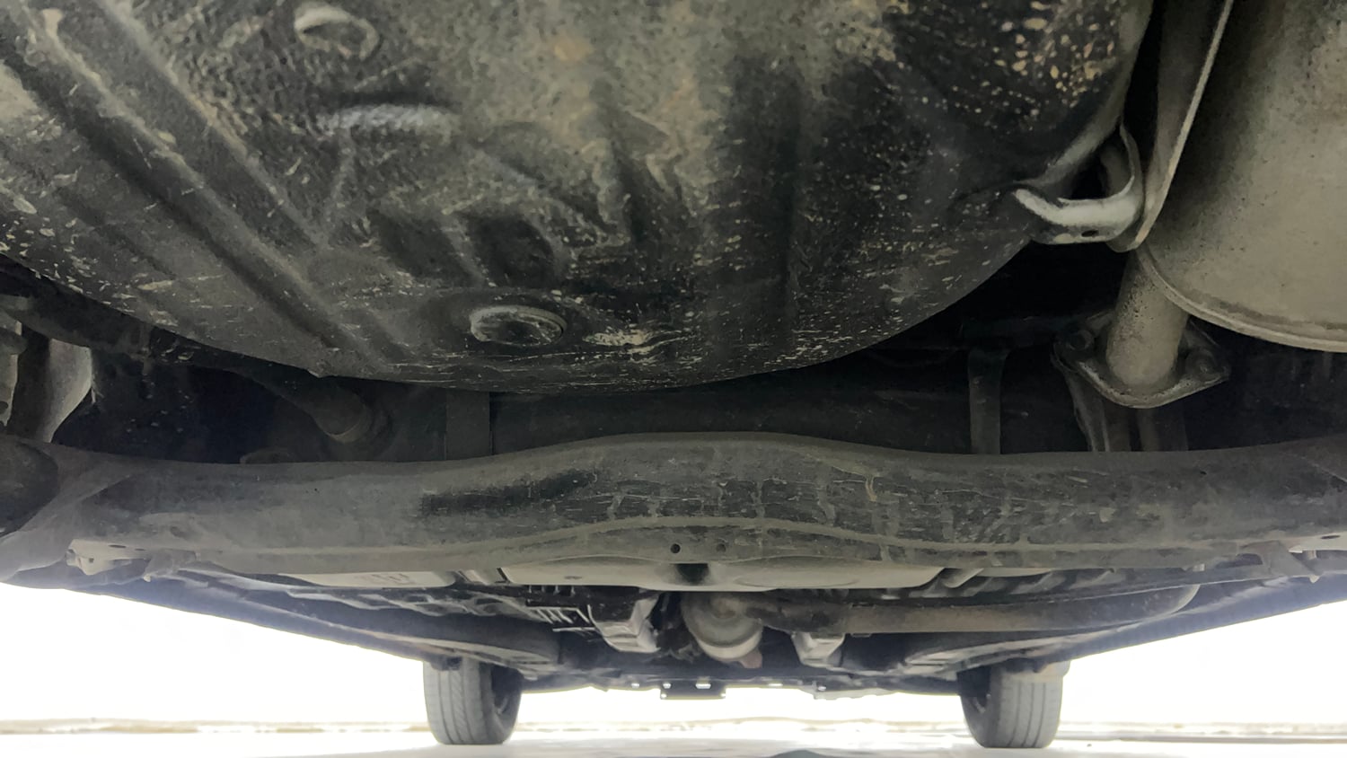 Used 2014 Honda Brio S MT Petrol Manual extra REAR UNDERBODY VIEW (TAKEN FROM REAR)