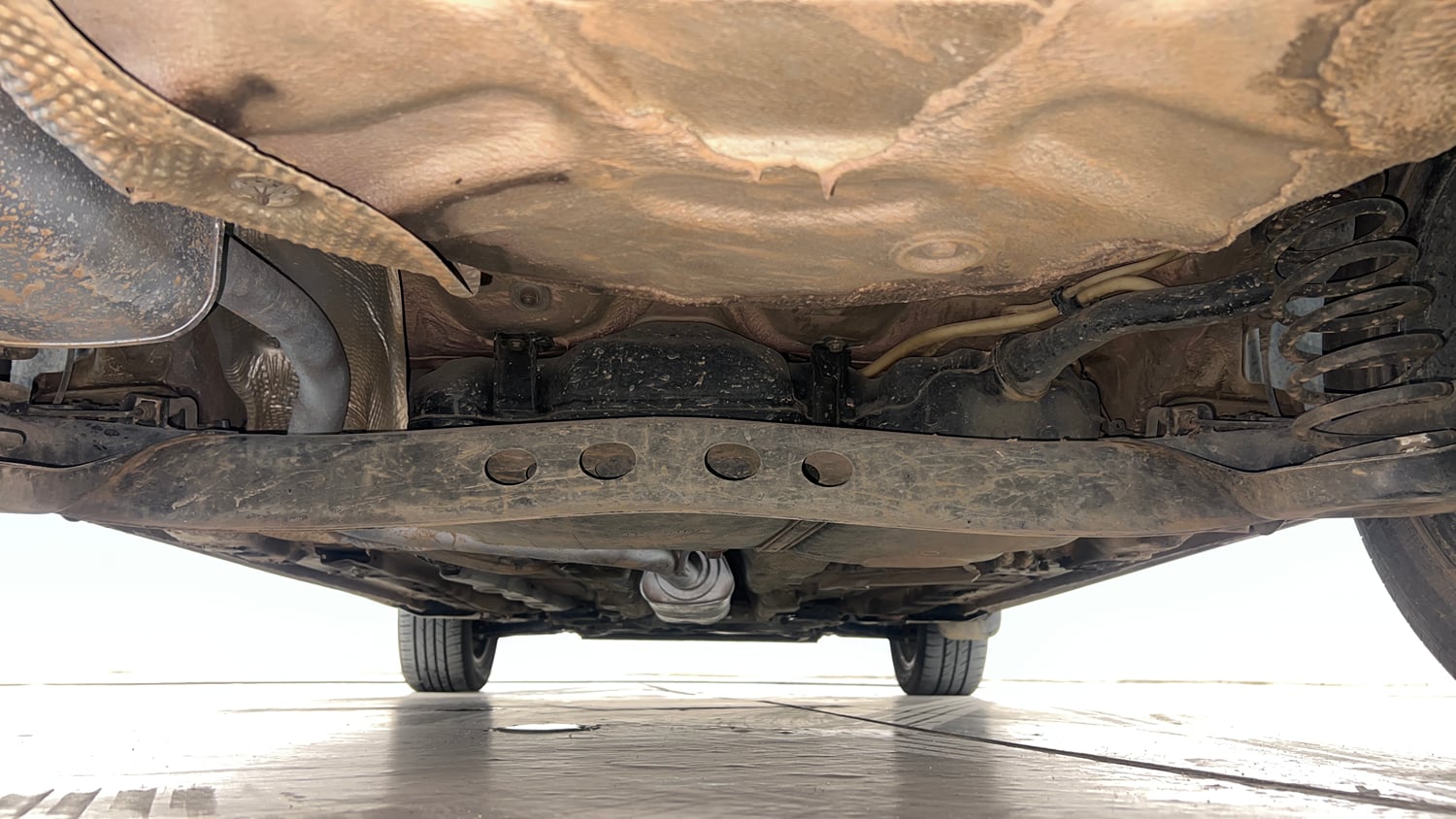 Used 2022 Volkswagen Virtus GT Plus 1.5 TSI EVO DSG Petrol Automatic extra REAR UNDERBODY VIEW (TAKEN FROM REAR)
