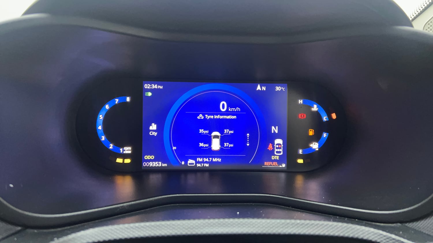 Used 2024 Tata Nexon Creative Plus S 1.2 Revotron Petrol 6AMT Petrol Automatic interior CLUSTERMETER VIEW