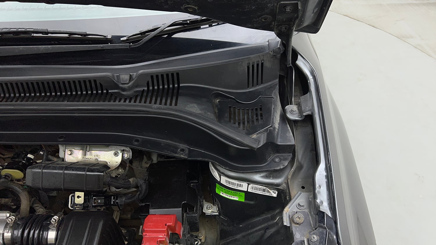 Used 2023 Tata Punch Pure MT Petrol Manual engine ENGINE LEFT SIDE HINGE & APRON VIEW