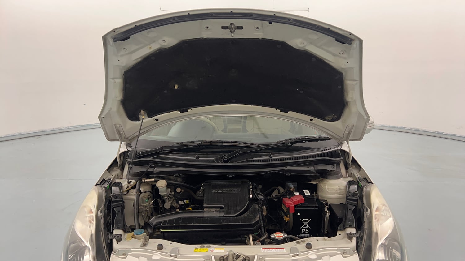Used 2015 Maruti Suzuki Swift Dzire VXI Petrol Manual engine ENGINE & BONNET OPEN FRONT VIEW
