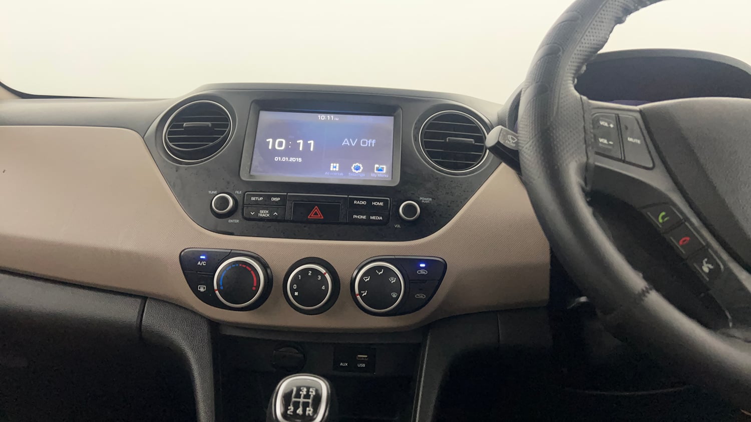 Used 2019 Hyundai Grand i10 Sportz 1.2 Kappa VTVT Petrol Manual interior MUSIC SYSTEM & AC CONTROL VIEW