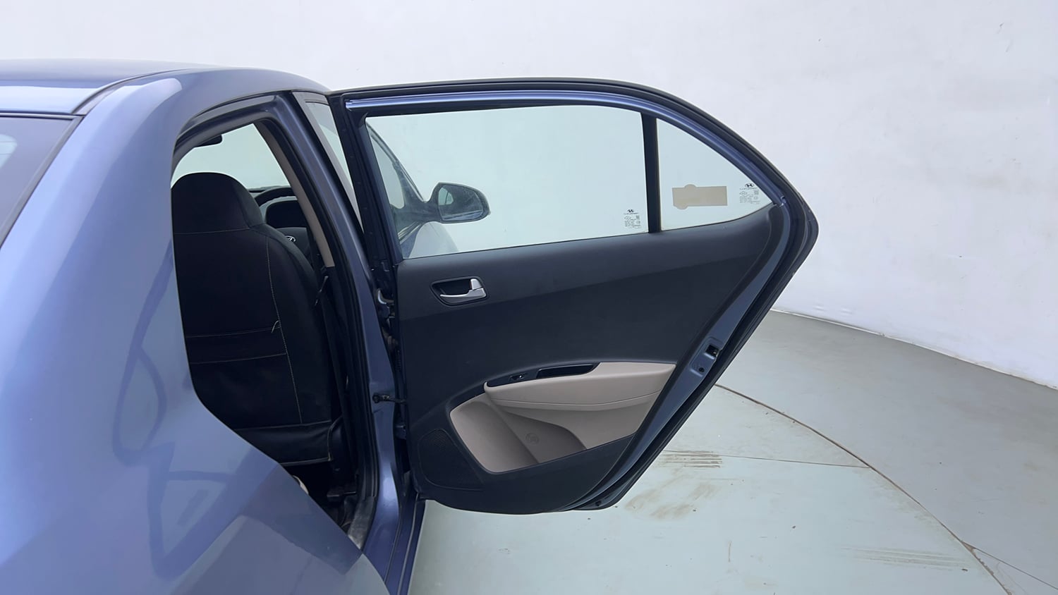 Used 2015 Hyundai Xcent SX 1.2 Petrol Manual interior RIGHT REAR DOOR OPEN VIEW