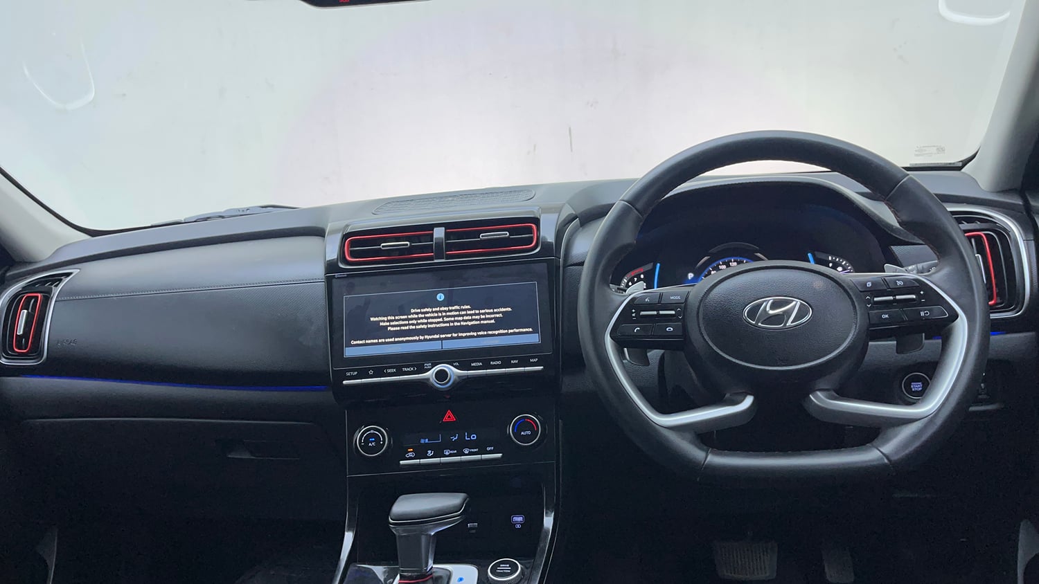 Used 2022 Hyundai Creta SX (O) 1.5 Petrol IVT Knight Petrol Automatic interior DASHBOARD VIEW