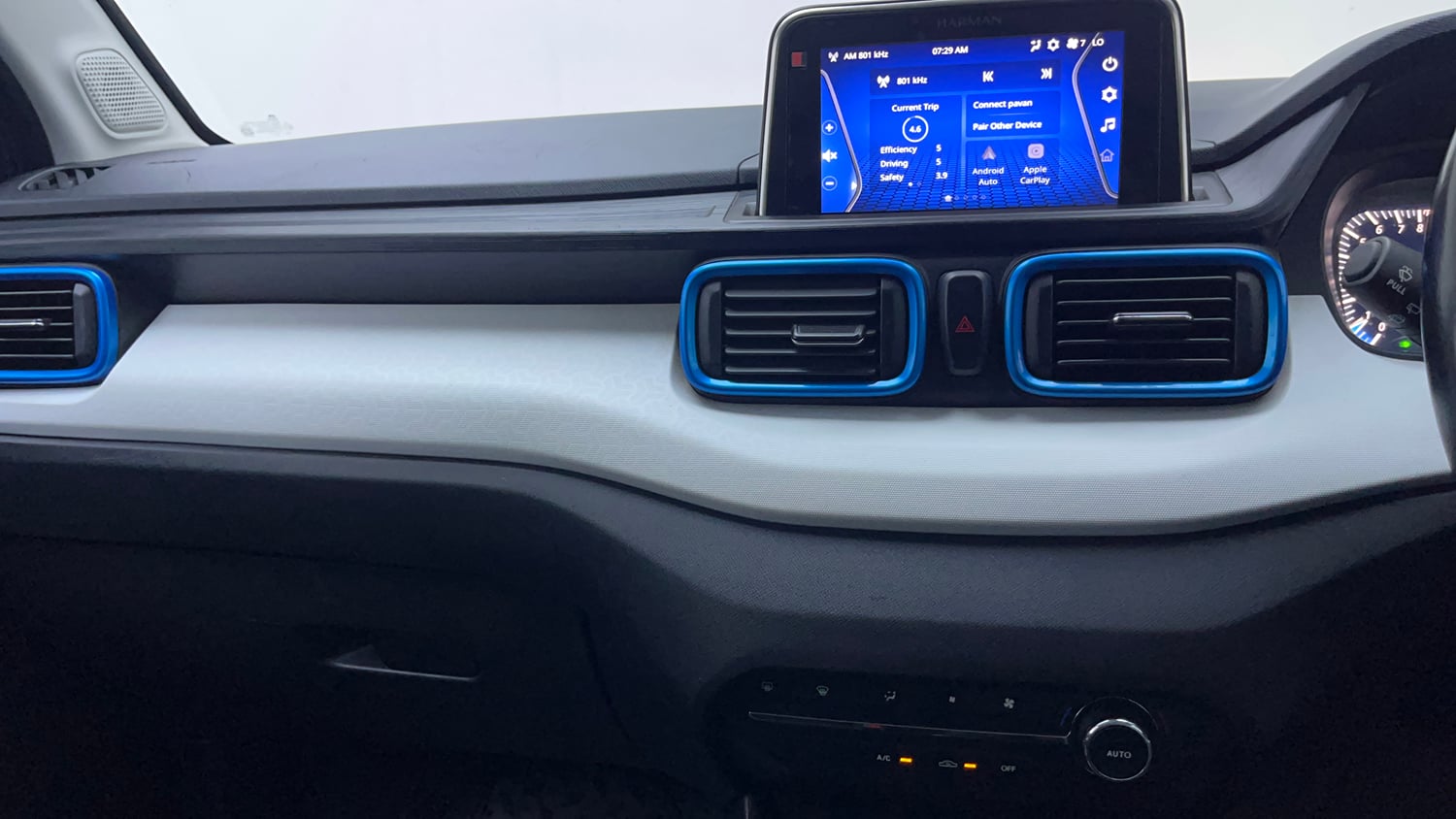 Used 2023 Tata Punch Creative AMT Petrol Automatic interior MUSIC SYSTEM & AC CONTROL VIEW