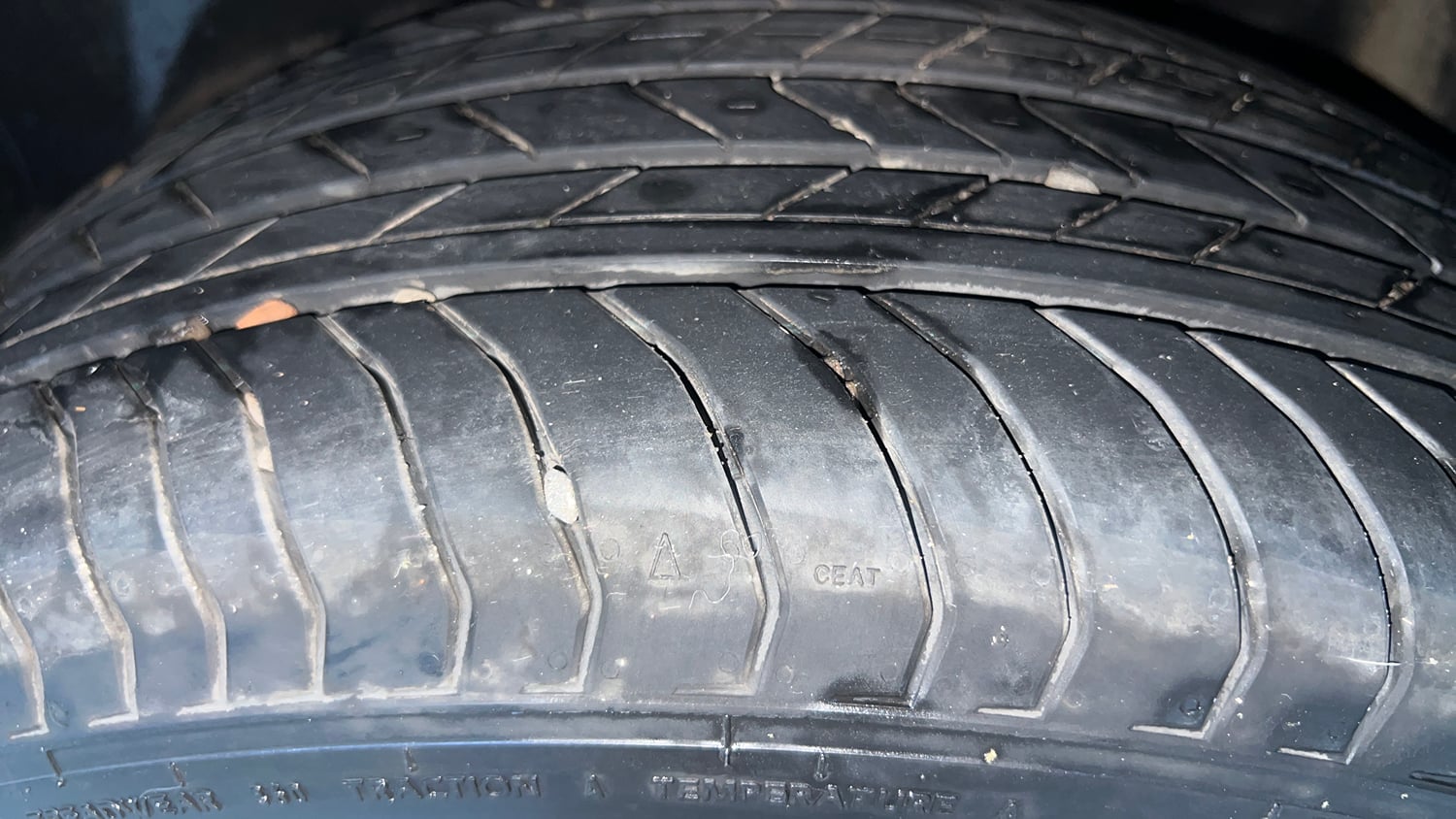 Used 2024 Skoda Kushaq Ambition 1.0 TSI AT Petrol Automatic tyres LEFT REAR TYRE TREAD VIEW