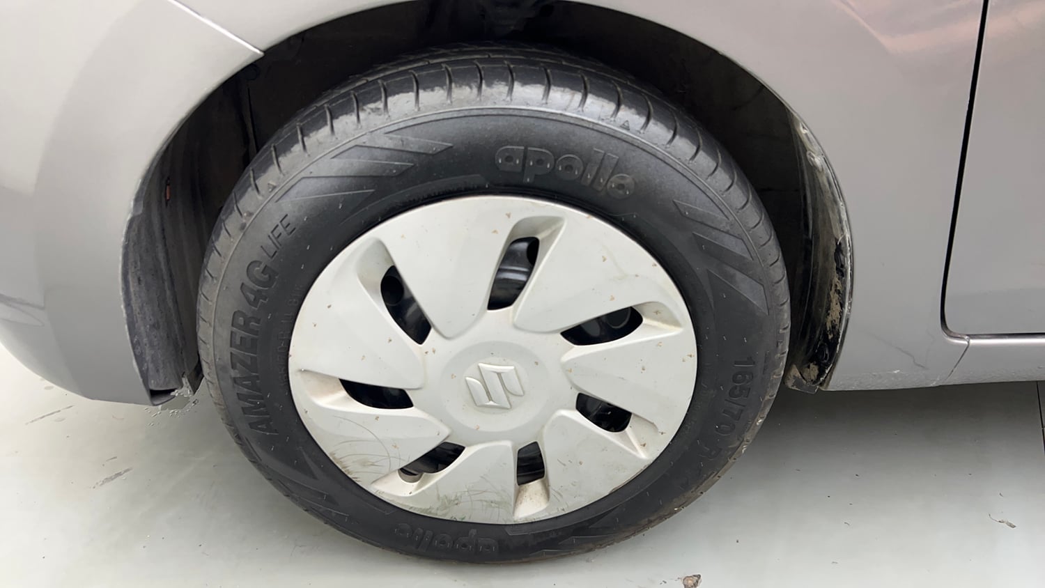 Used 2017 Maruti Suzuki Celerio ZXi AMT Petrol Automatic tyres LEFT FRONT TYRE RIM VIEW
