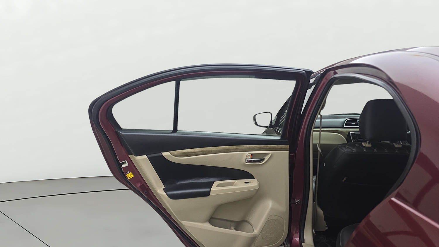 Used 2019 Maruti Suzuki Ciaz Delta Hybrid 1.5 Petrol Manual interior LEFT REAR DOOR OPEN VIEW