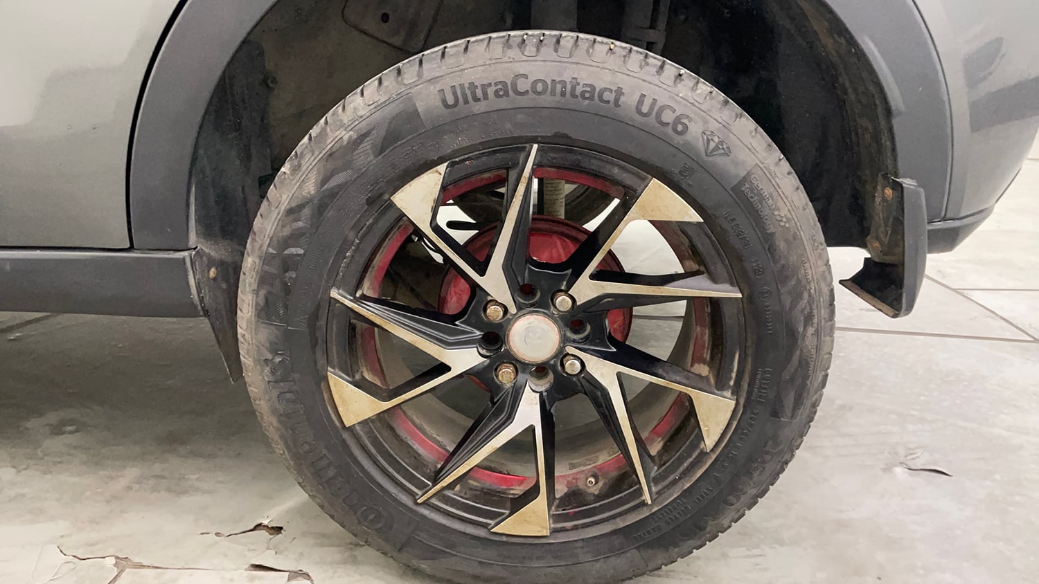 Used 2021 Tata Nexon XM (S) Petrol Manual tyres LEFT REAR TYRE RIM VIEW