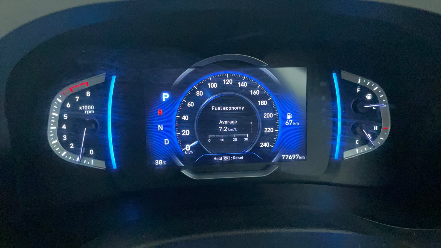 Used 2020 Hyundai Creta SX (O) 1.5 Petrol IVT Petrol Automatic interior CLUSTERMETER VIEW