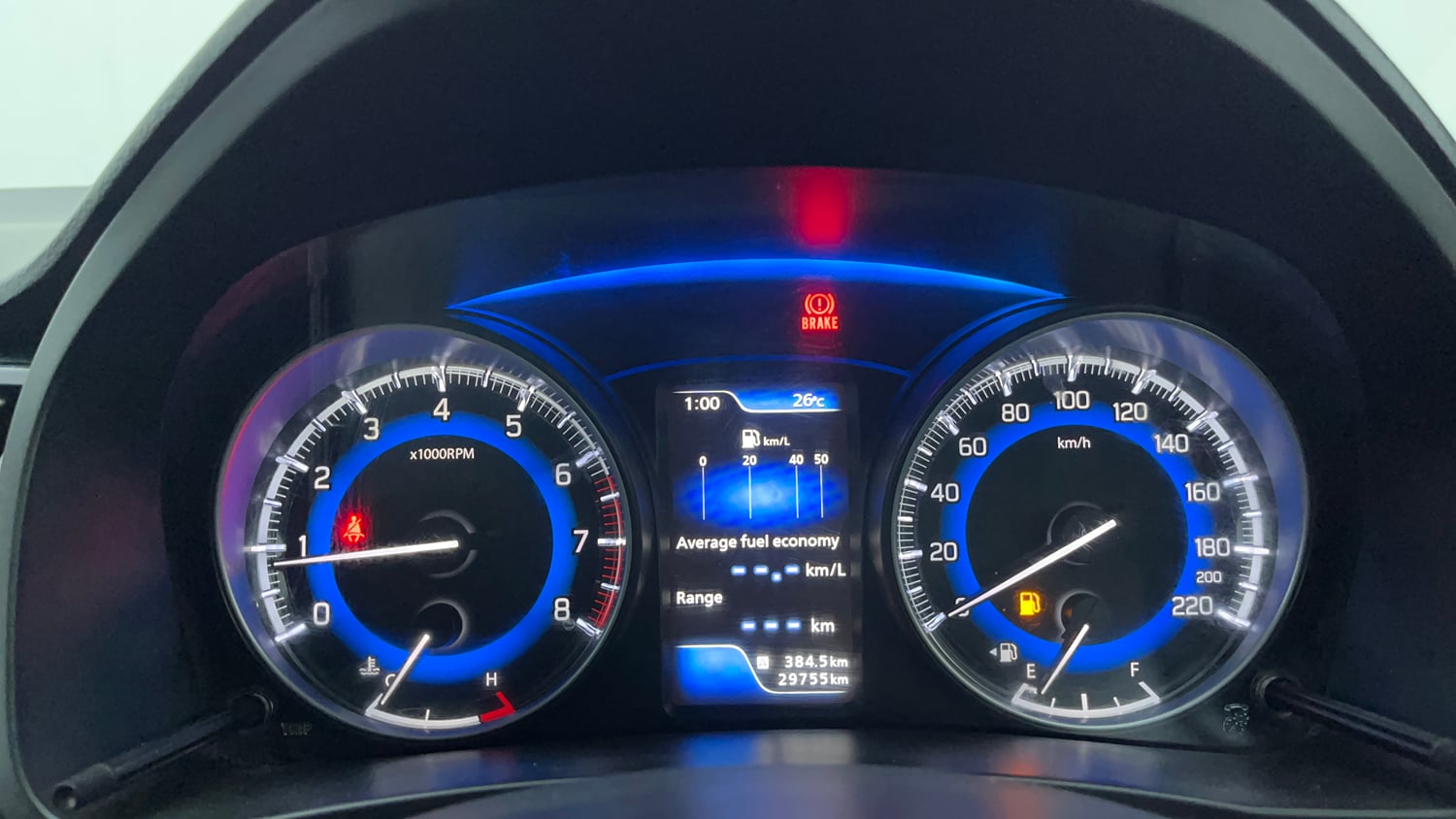 Used 2022 Maruti Suzuki Baleno Zeta Petrol Manual interior CLUSTERMETER VIEW