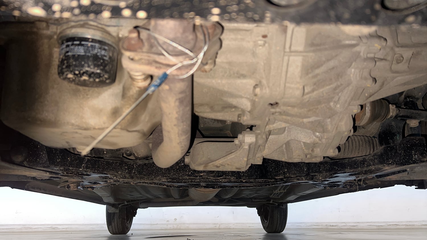 Used 2019 Maruti Suzuki Wagon R VXi (O) 1.2 AMT Petrol Automatic extra FRONT LEFT UNDERBODY VIEW