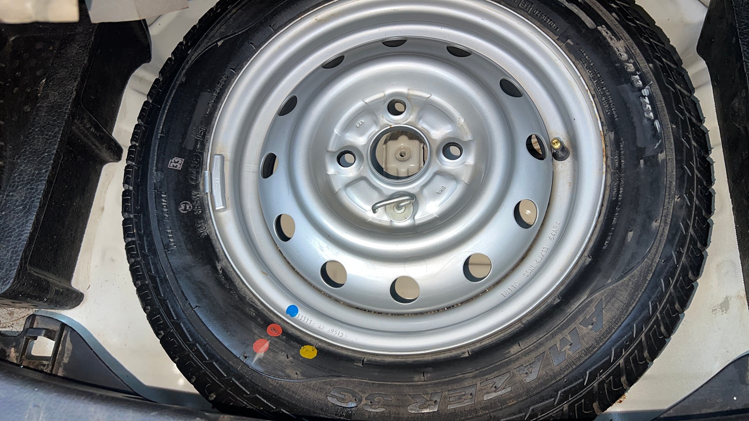 Used 2018 Maruti Suzuki Wagon R LXI Petrol Manual tyres SPARE TYRE VIEW