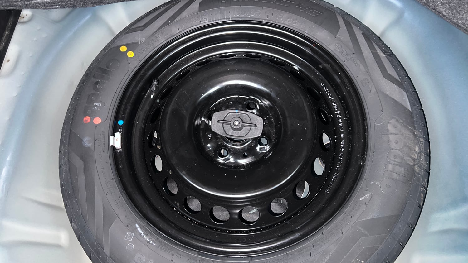 Used 2026 Maruti Suzuki Baleno Delta AGS Petrol Automatic tyres SPARE TYRE VIEW