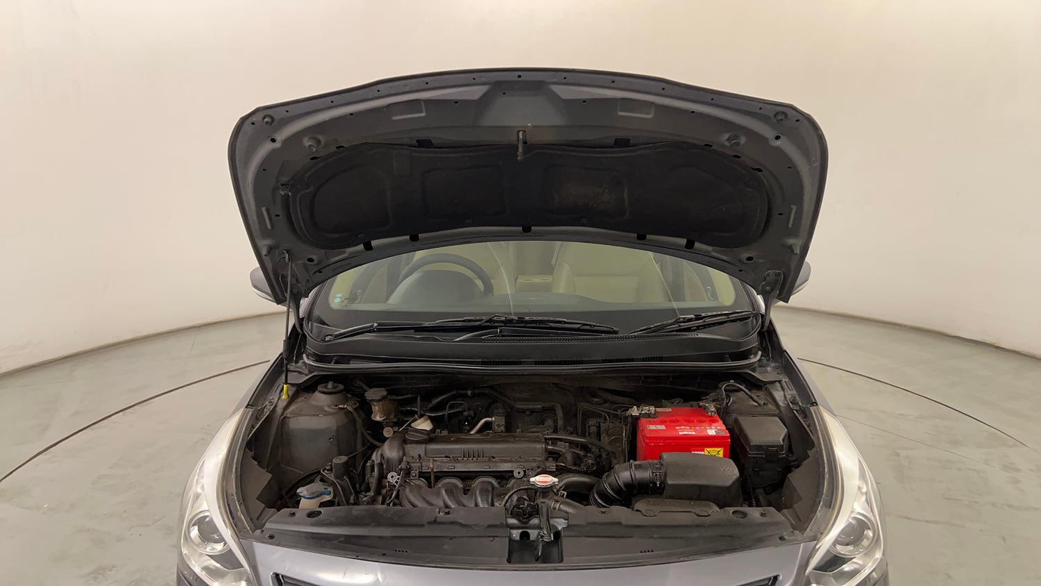 Used 2015 Hyundai Fluidic Verna 4S 1.6 VTVT SX Petrol Manual engine ENGINE & BONNET OPEN FRONT VIEW