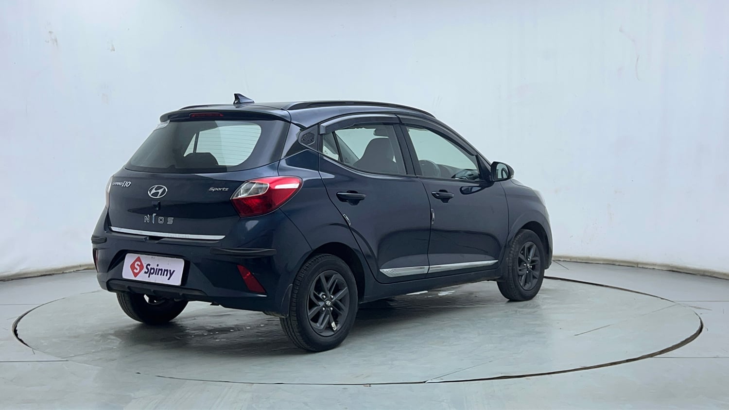 Used 2022 Hyundai Grand i10 Nios Sportz 1.2 Kappa VTVT Petrol Manual exterior RIGHT REAR CORNER VIEW