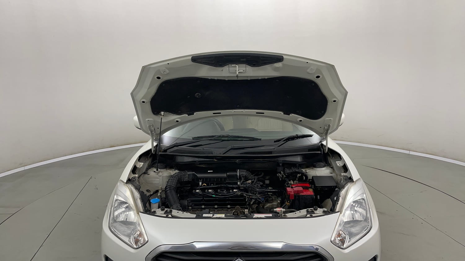 Used 2019 Maruti Suzuki Dzire VXi AMT Petrol Automatic engine ENGINE & BONNET OPEN FRONT VIEW