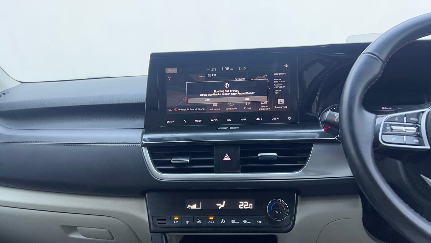 Used 2020 Kia Seltos GTX Plus 1.4 Petrol Manual interior MUSIC SYSTEM & AC CONTROL VIEW