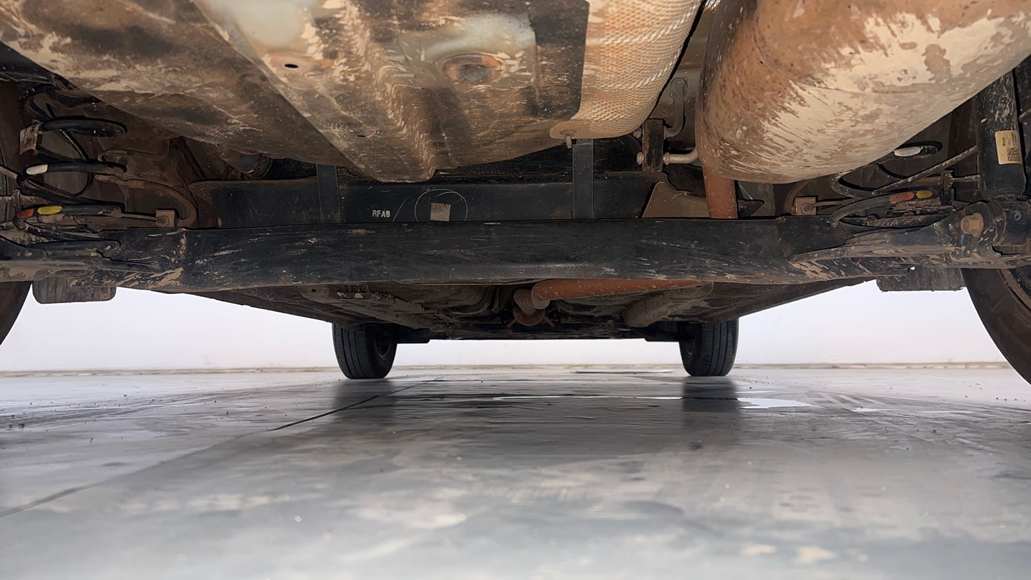 Used 2022 Hyundai Grand i10 Nios Sportz 1.2 Kappa VTVT Petrol Manual extra REAR UNDERBODY VIEW (TAKEN FROM REAR)