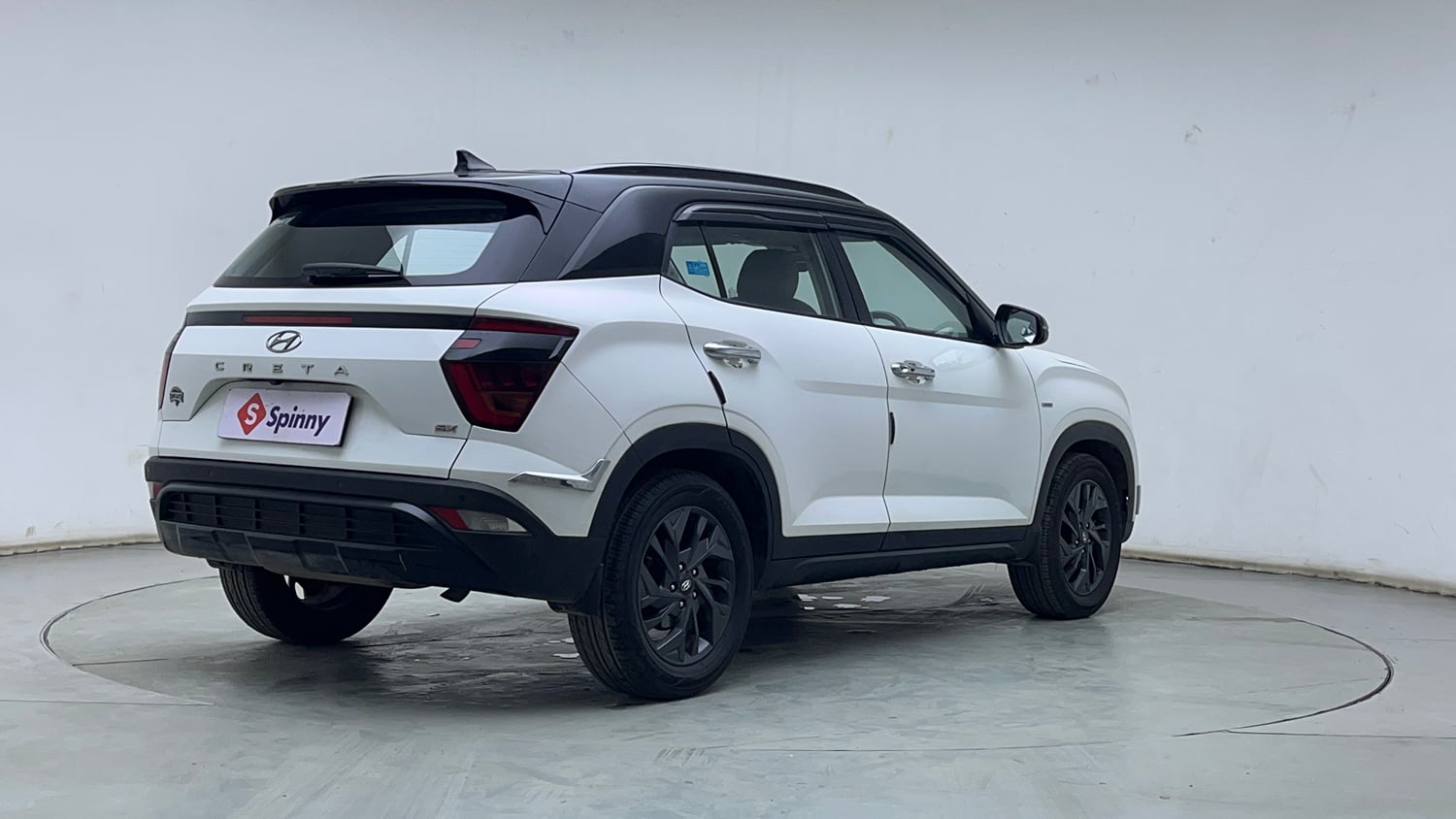 Used 2022 Hyundai Creta SX (O) 1.5 Petrol IVT Knight Petrol Automatic exterior RIGHT REAR CORNER VIEW