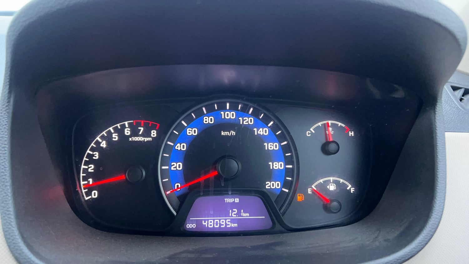 Used 2015 Hyundai Xcent S 1.2 Petrol Manual interior CLUSTERMETER VIEW