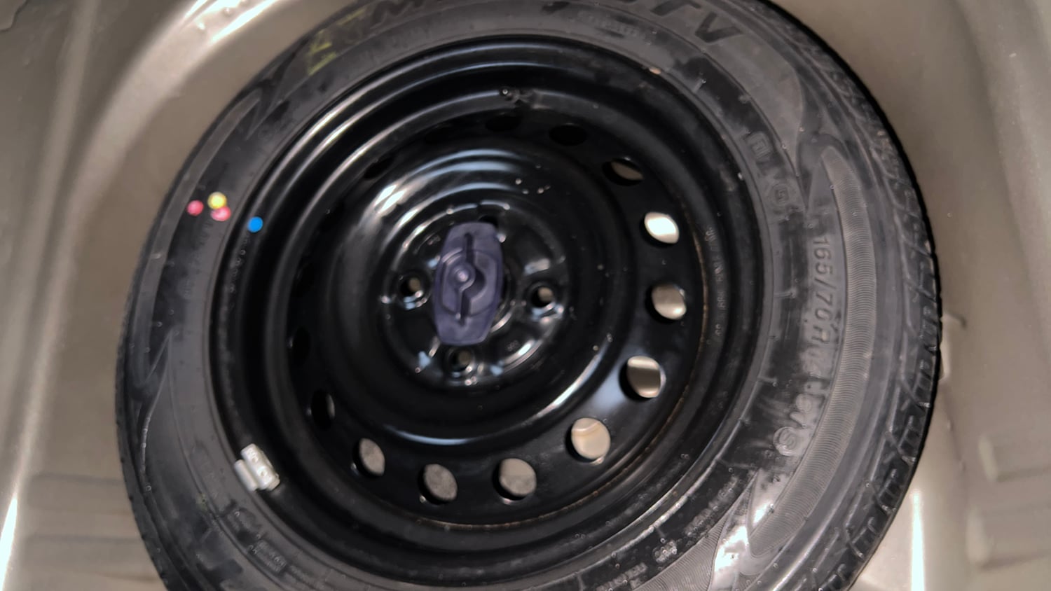 Used 2019 Maruti Suzuki Wagon R VXi (O) 1.2 AMT Petrol Automatic tyres SPARE TYRE VIEW
