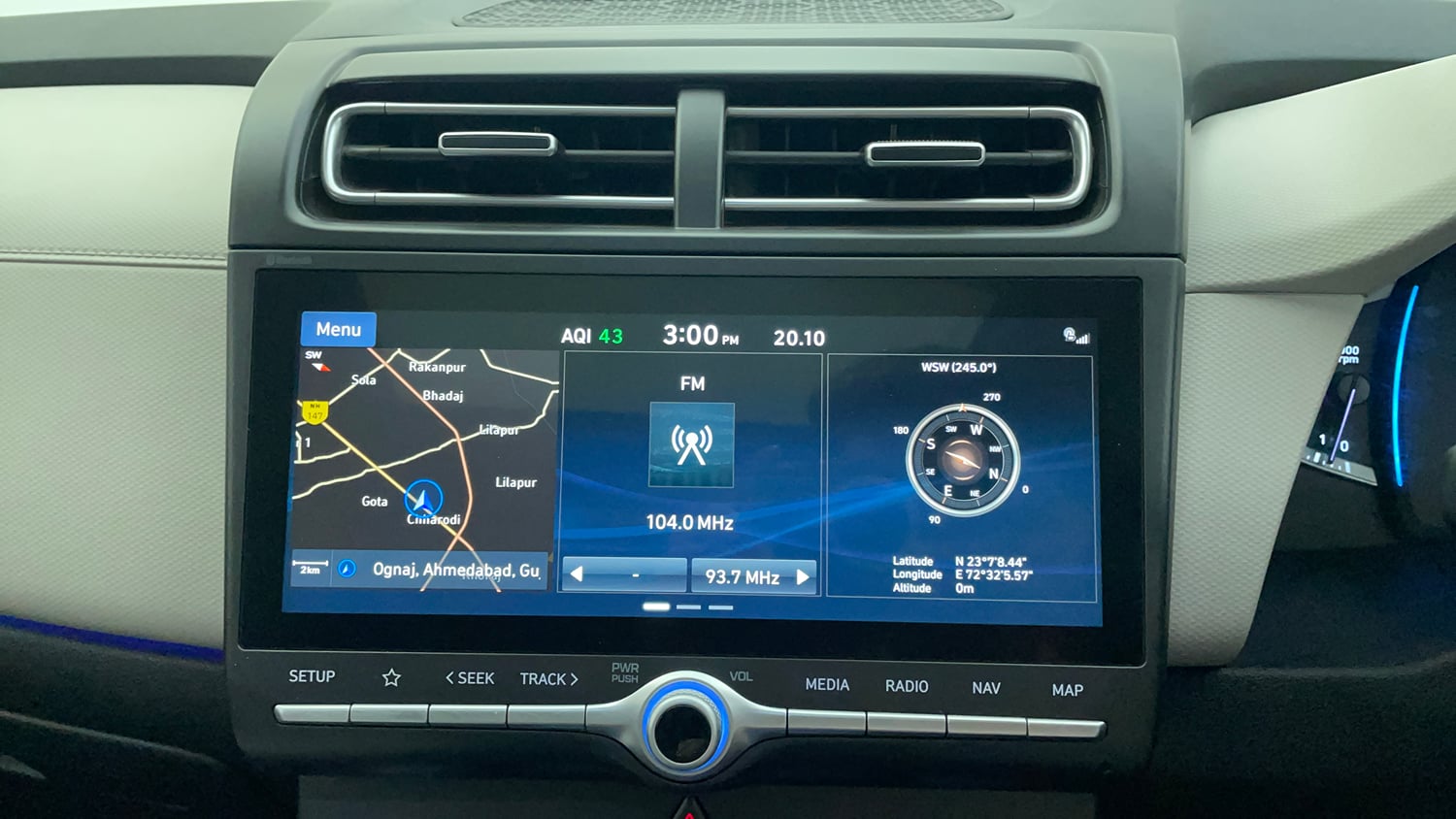 Used 2020 Hyundai Creta SX (O) 1.5 Petrol IVT Petrol Automatic interior MUSIC SYSTEM & AC CONTROL VIEW