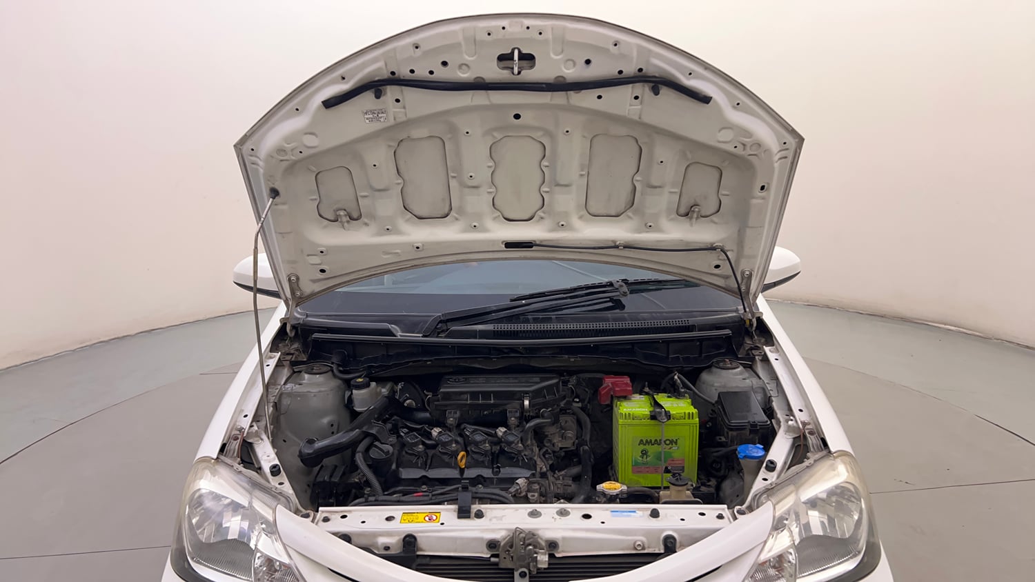 Used 2013 Toyota Etios Liva G Petrol Manual engine ENGINE & BONNET OPEN FRONT VIEW
