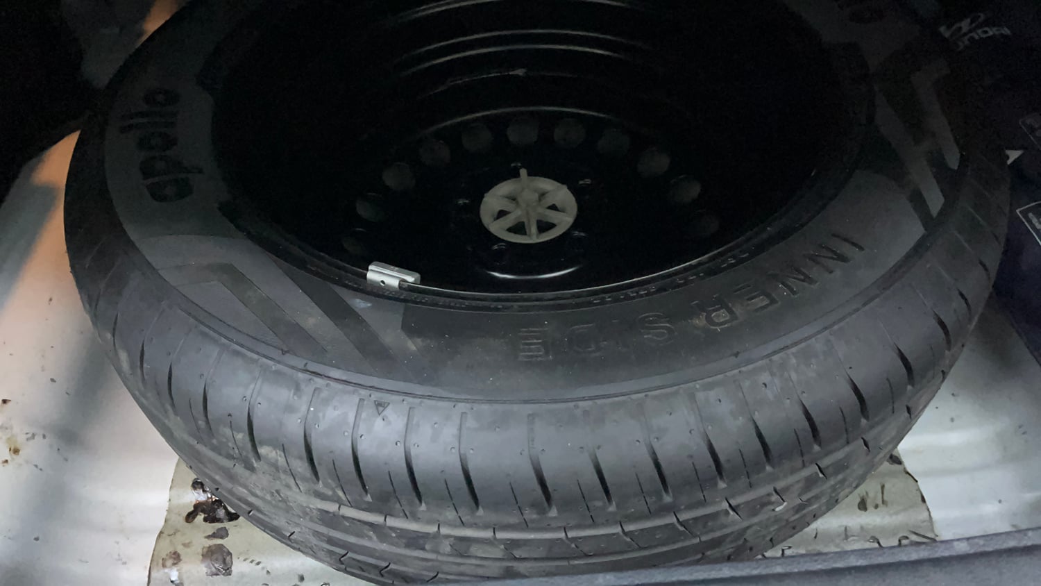 Used 2022 Hyundai Creta SX (O) 1.5 Petrol IVT Knight Petrol Automatic tyres SPARE TYRE VIEW