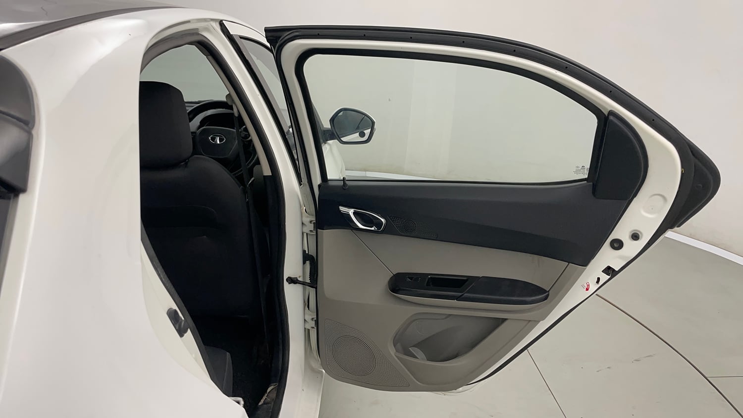 Used 2019 Tata Tiago Revotron XZ Plus Dual Tone Petrol Manual interior RIGHT REAR DOOR OPEN VIEW