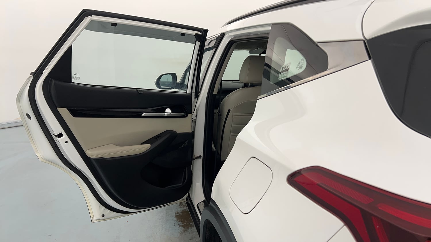 Used 2020 Kia Seltos HTX 1.5 Petrol Manual interior LEFT REAR DOOR OPEN VIEW