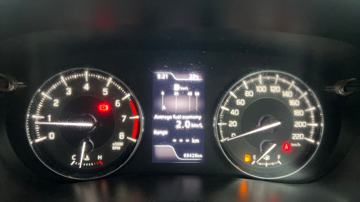 Used 2023 Toyota Glanza G Petrol Manual interior CLUSTERMETER VIEW