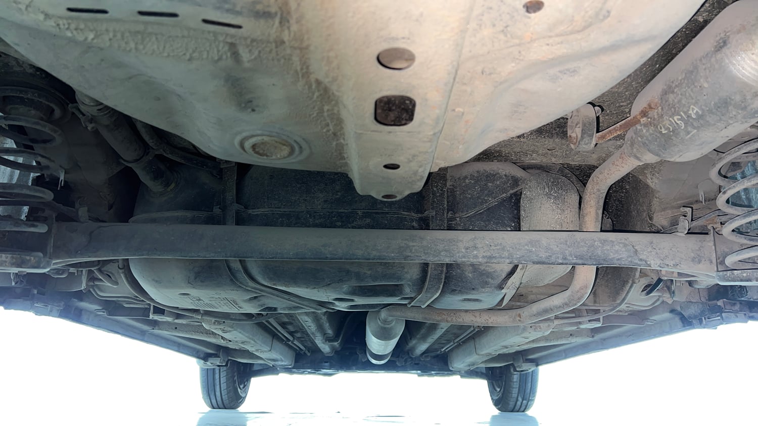 Used 2015 Maruti Suzuki Swift Dzire VXI Petrol Manual extra REAR UNDERBODY VIEW (TAKEN FROM REAR)
