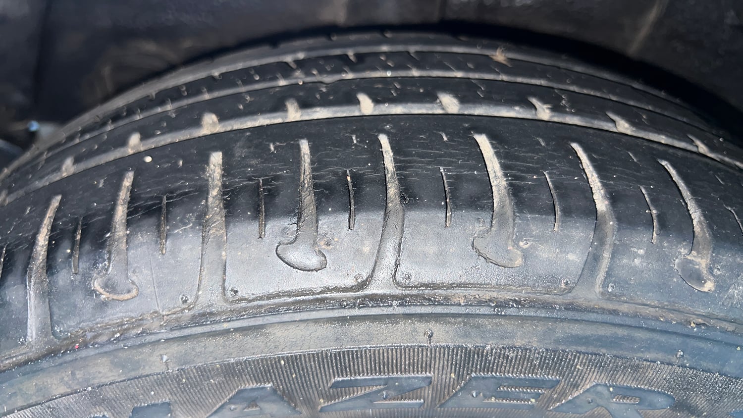 Used 2015 Hyundai Xcent SX 1.2 Petrol Manual tyres RIGHT REAR TYRE TREAD VIEW