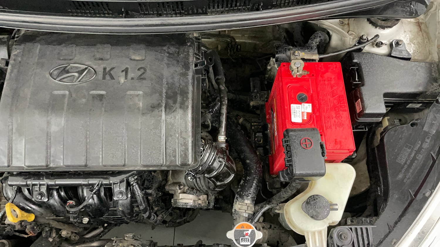 Used 2017 Hyundai Grand i10 Sportz 1.2 Kappa VTVT Petrol Manual engine ENGINE LEFT SIDE VIEW