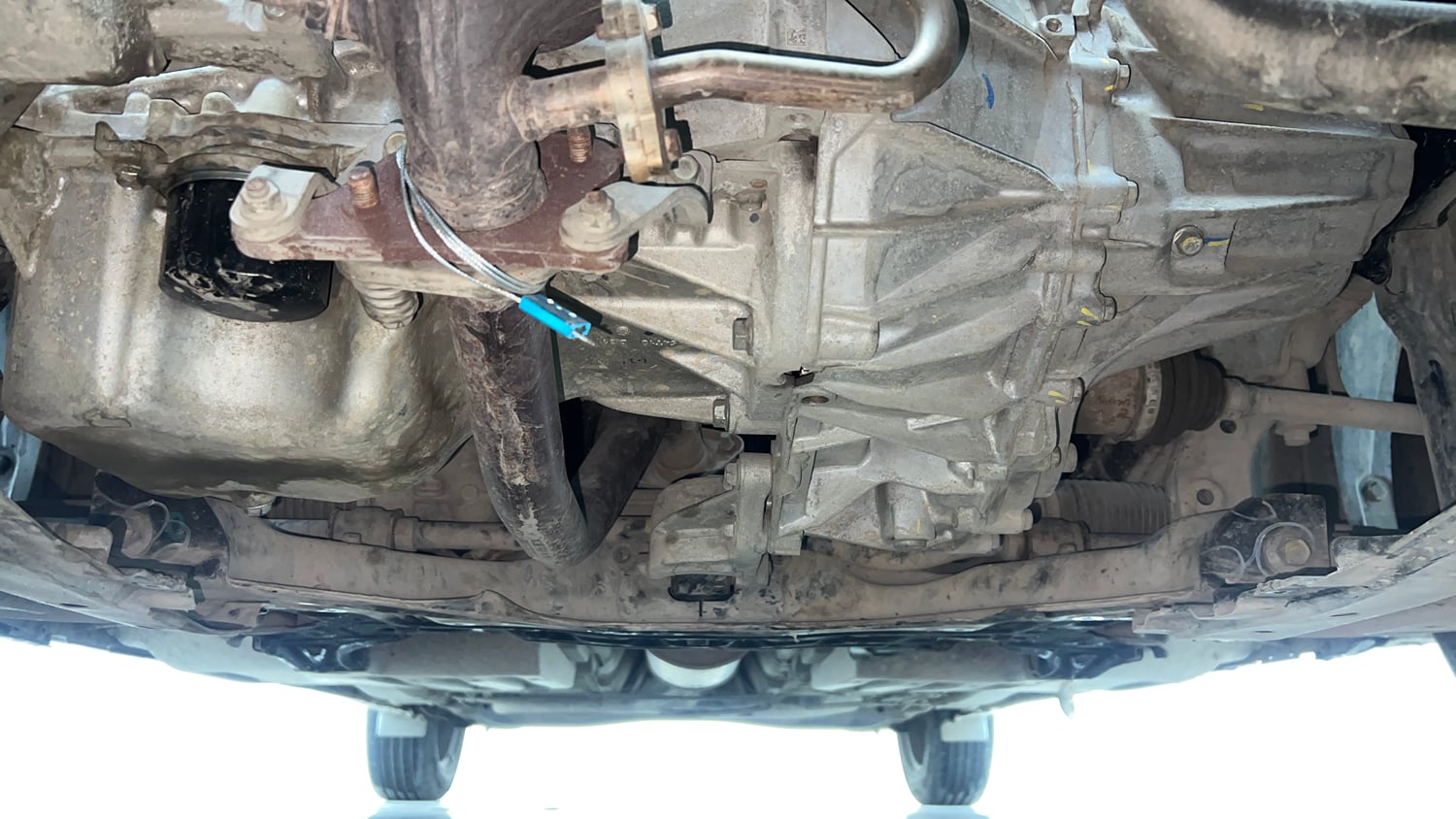 Used 2023 Maruti Suzuki Baleno Delta AGS Petrol Automatic extra FRONT LEFT UNDERBODY VIEW