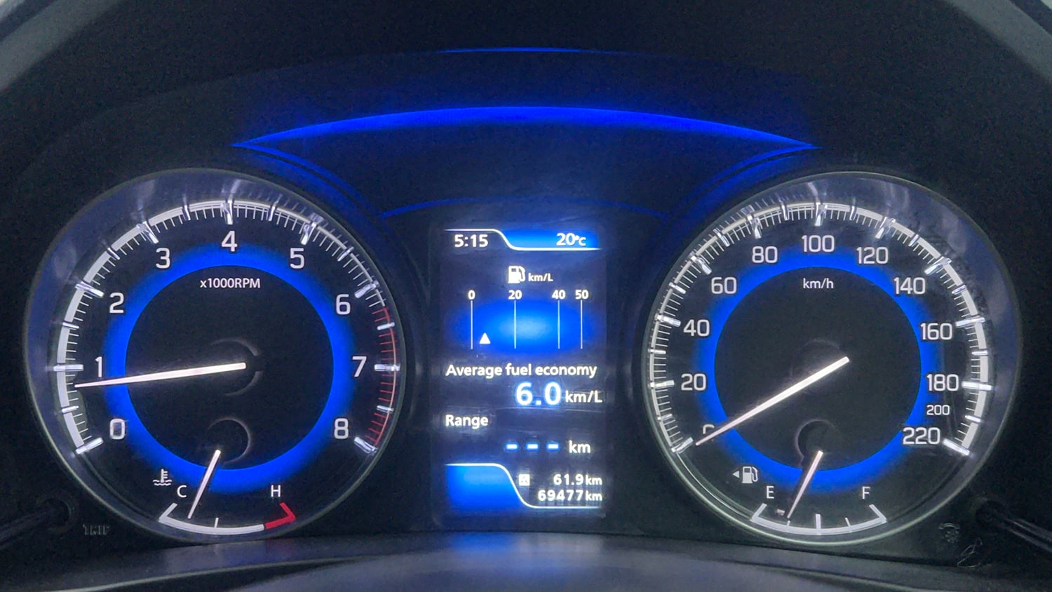 Used 2018 Maruti Suzuki Baleno Zeta 1.2 Petrol Manual interior CLUSTERMETER VIEW
