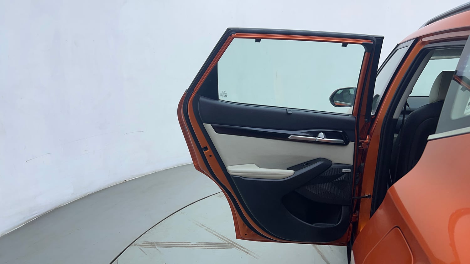 Used 2020 Kia Seltos GTX Plus 1.4 Petrol Manual interior LEFT REAR DOOR OPEN VIEW