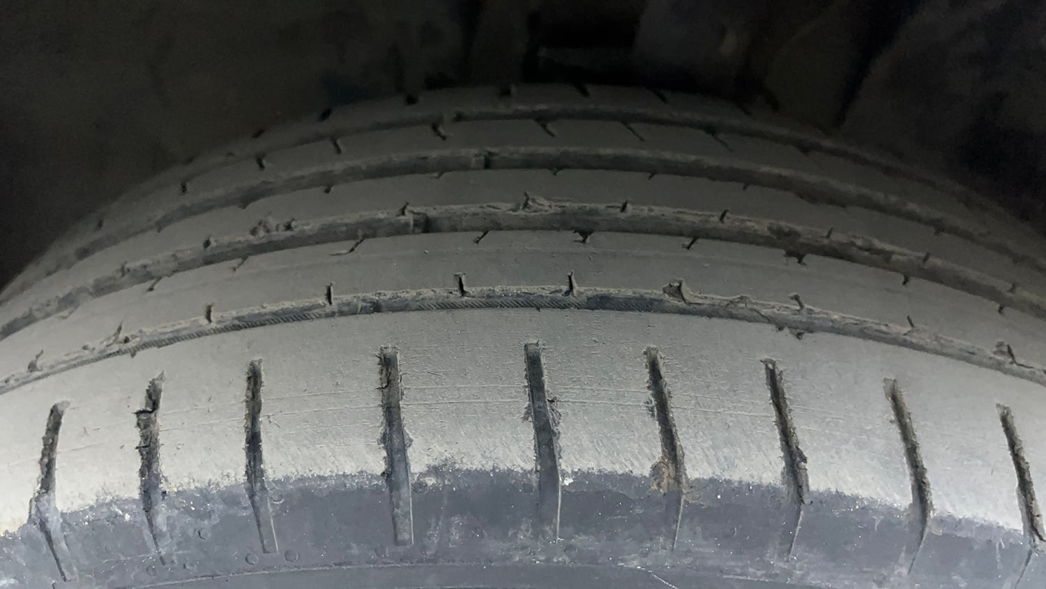Used 2023 Tata Punch Creative AMT Petrol Automatic tyres LEFT FRONT TYRE TREAD VIEW