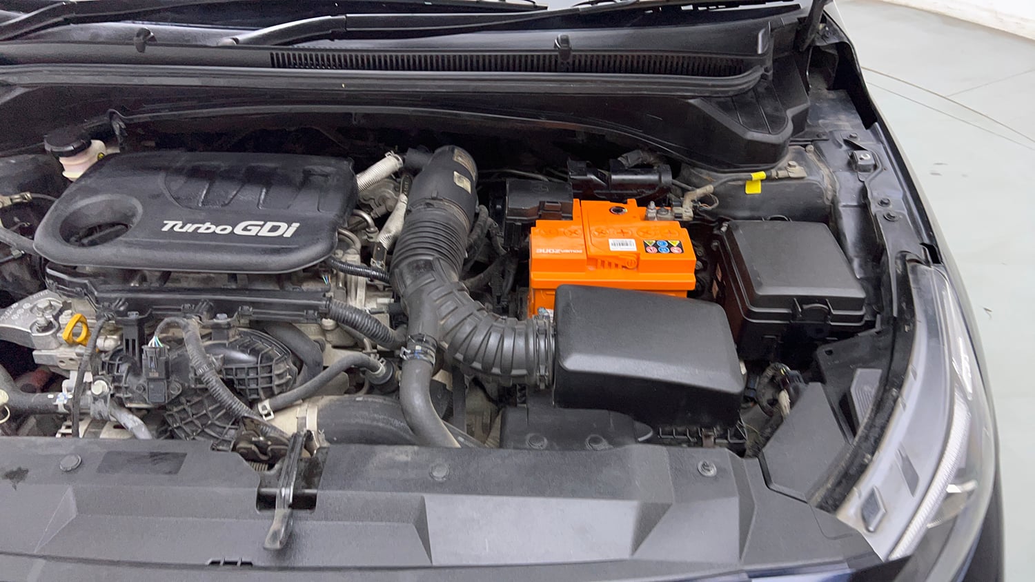 Used 2021 Hyundai New i20 Asta (O) 1.0 Turbo DCT Petrol Automatic engine ENGINE LEFT SIDE VIEW